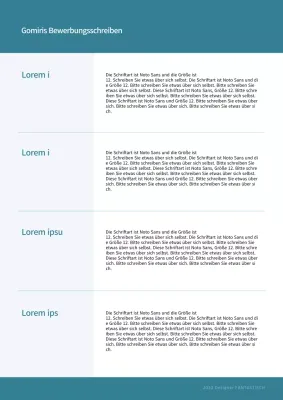 Ein grünes, sauberes, geradliniges Anschreiben