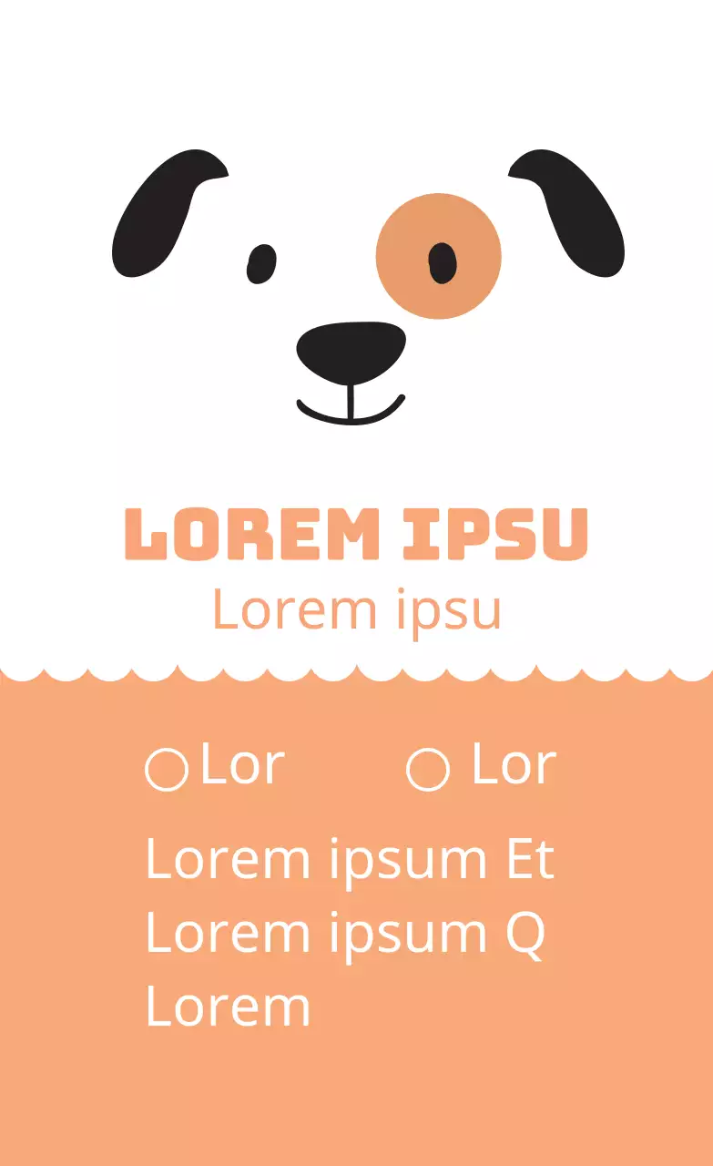 Oranje gegolfd kader vet label