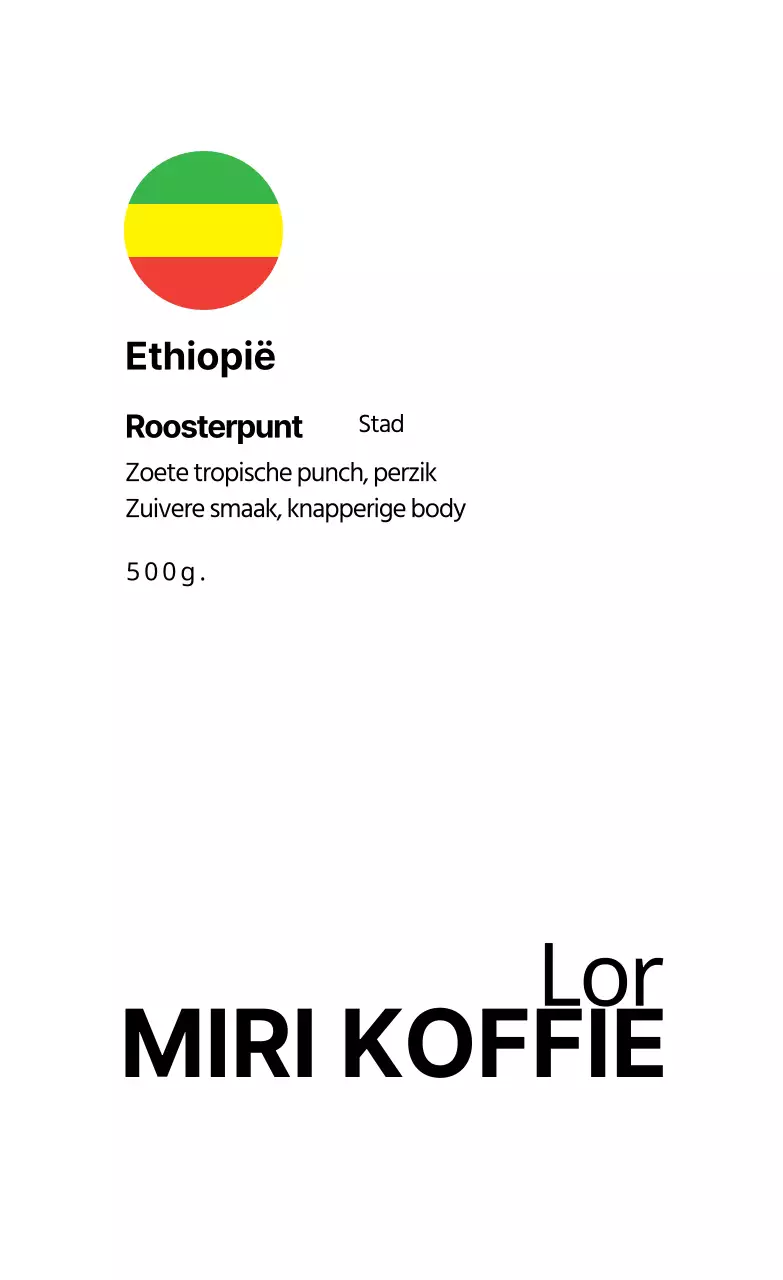 Witte vlag schoon koffie café bonenlabel