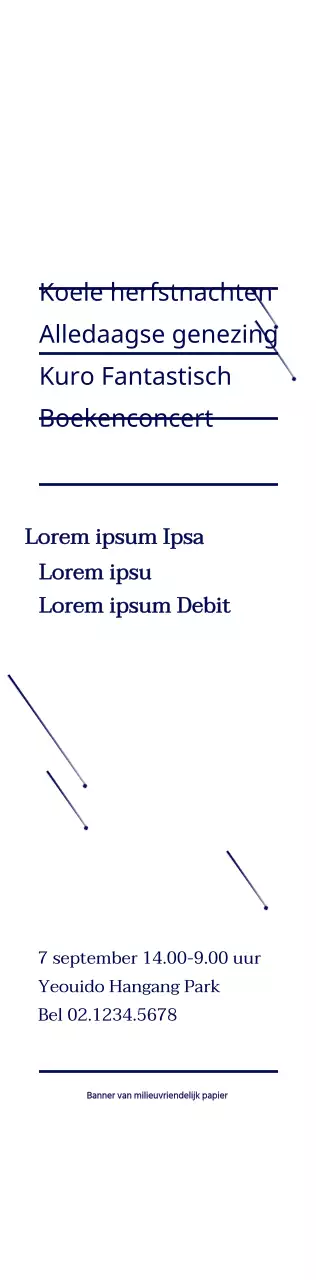 Marineblauwe eenvoudige ster illustratie stijl boek Concert informatie aankondiging