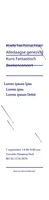 Marineblauwe eenvoudige ster illustratie stijl boek Concert informatie aankondiging