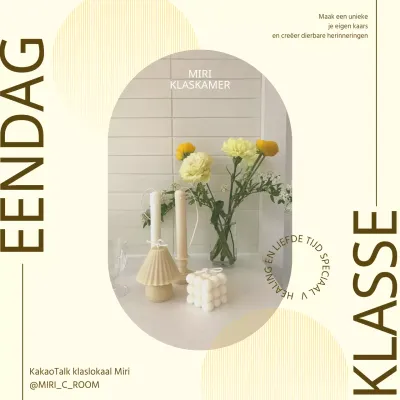 De gele kaars promoot een eendaagse les