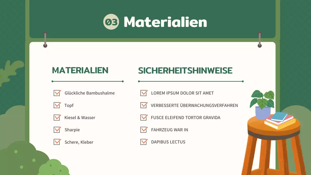 Anbau eines Pflanzgefäßes mit dem abstrakten Skizzenbuchkonzept
