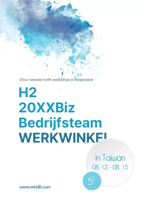 Young Executives Exchange met blauw aquareleffect