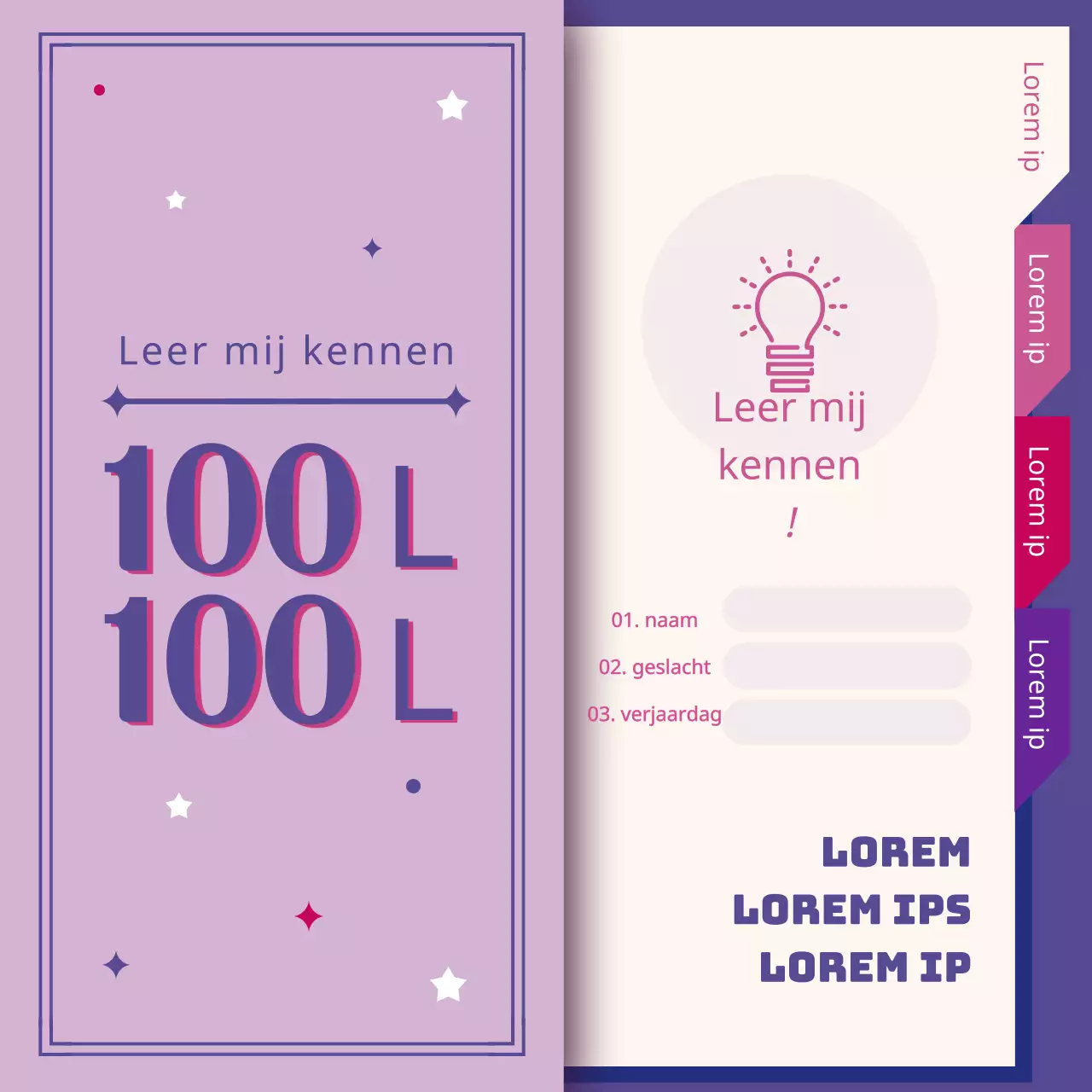 Wit papier met paarse boekjeachtergrond