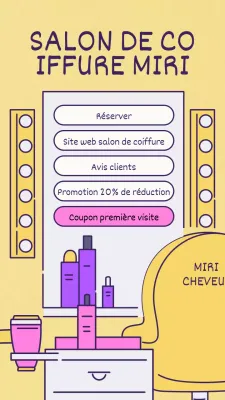 Rendez-vous dans un salon de coiffure rétro