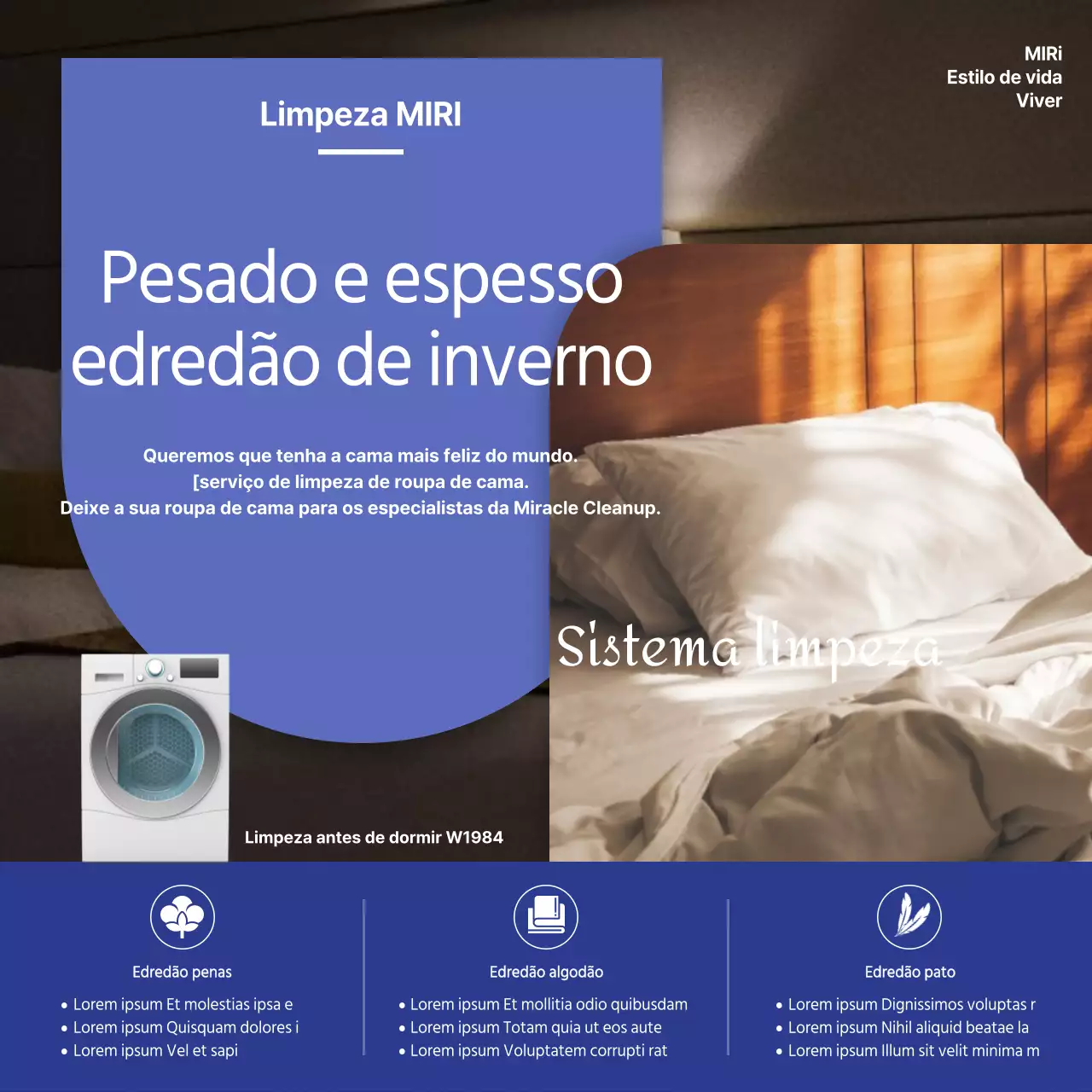 Como lavar um edredão de inverno azul primaveril