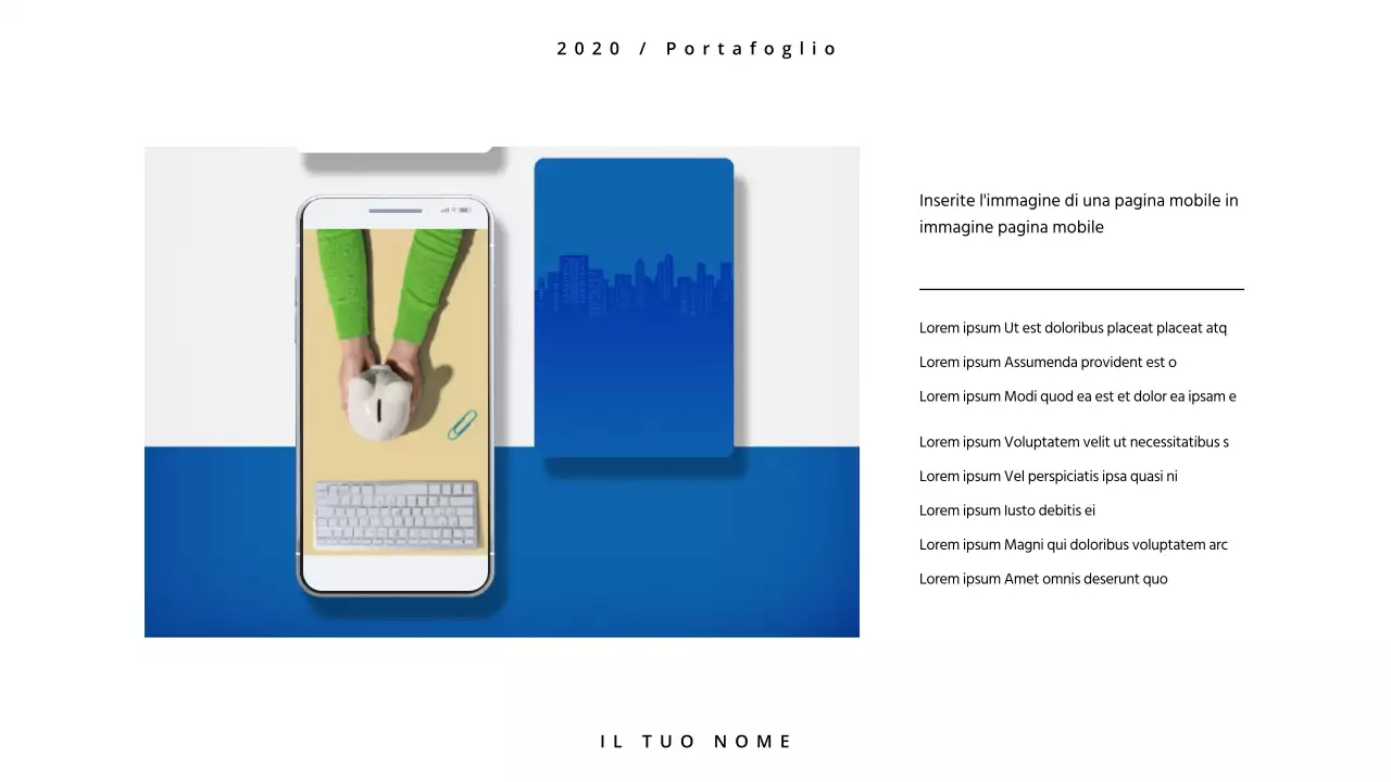 Un portfolio semplice in bianco e nero