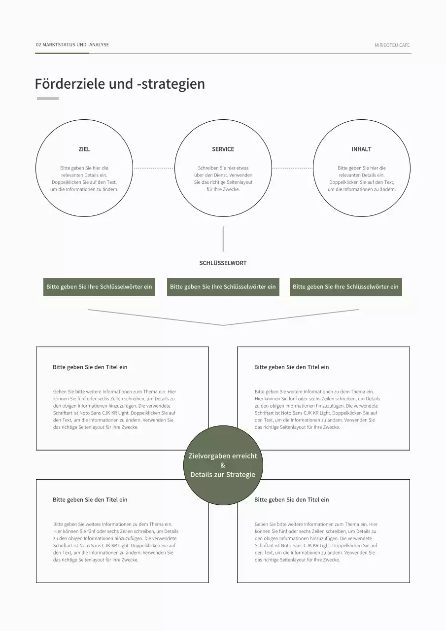 Einfaches diagonales Konzept Businessplan in grün