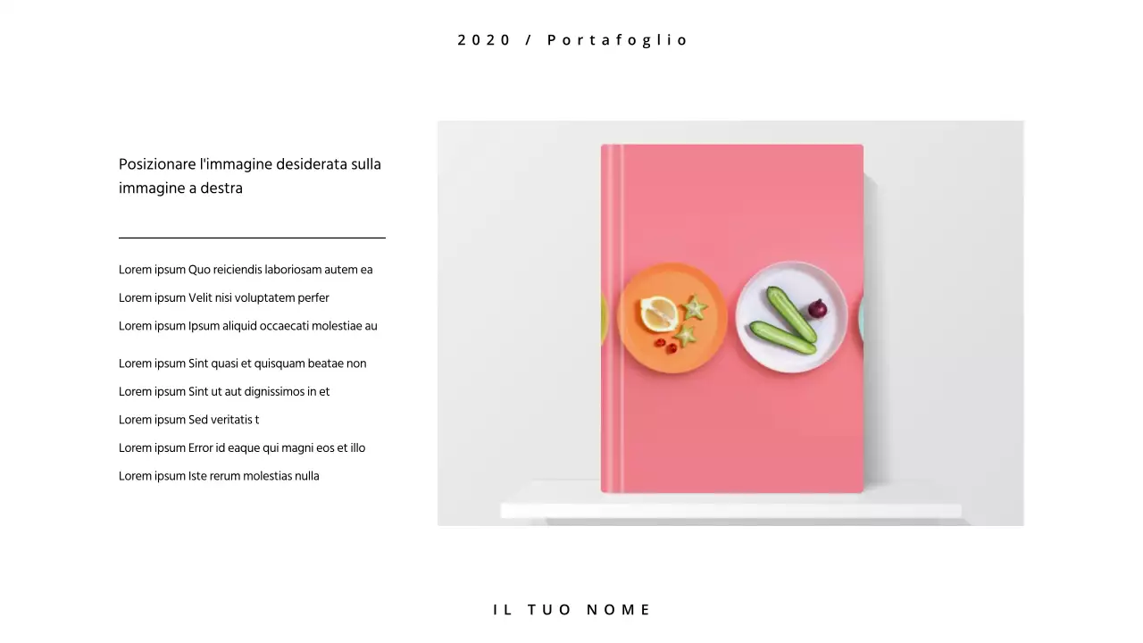 Un portfolio semplice in bianco e nero