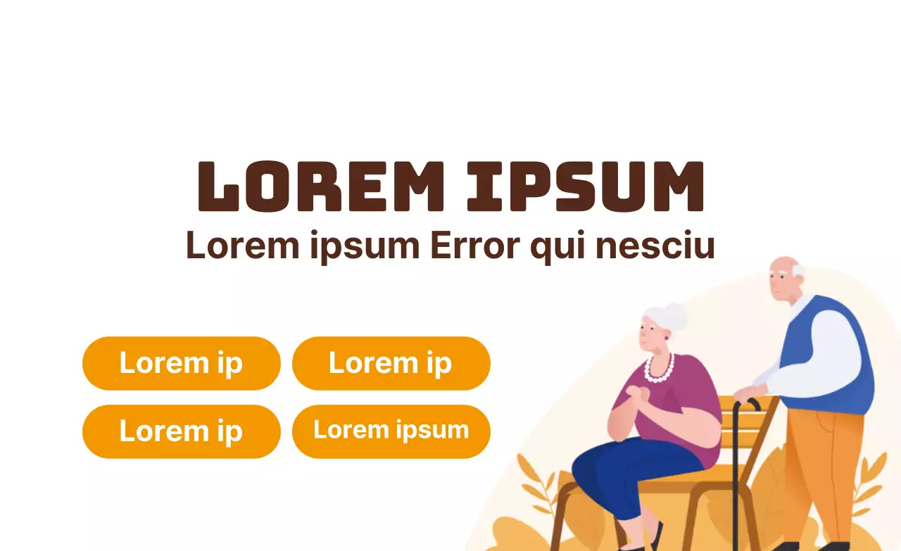 Witte gele illustratie verpleeghuis label