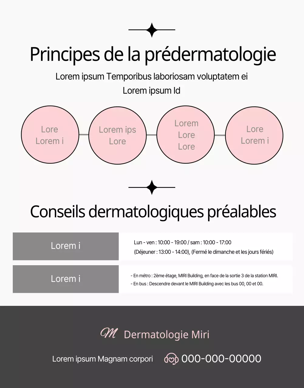 Promouvoir les traitements dermatologiques au laser en rose et noir