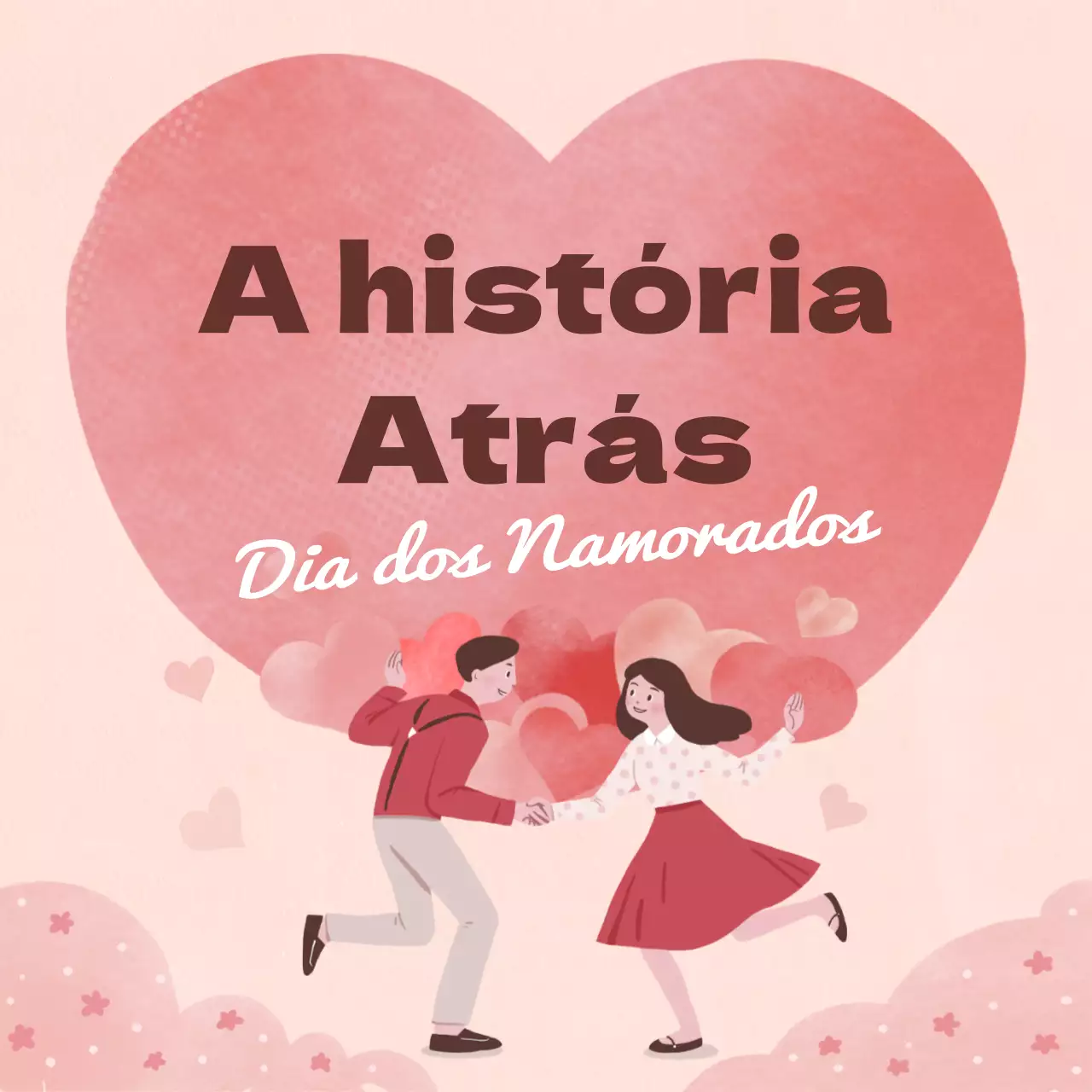 Tema do Dia dos Namorados com tom cor-de-rosa, conceito de desenho à mão bonito e quente