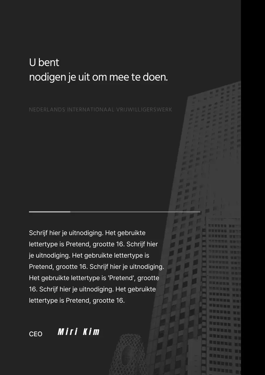 Een eenvoudige algemene nieuwjaarsbijeenkomst in zwart en grijs