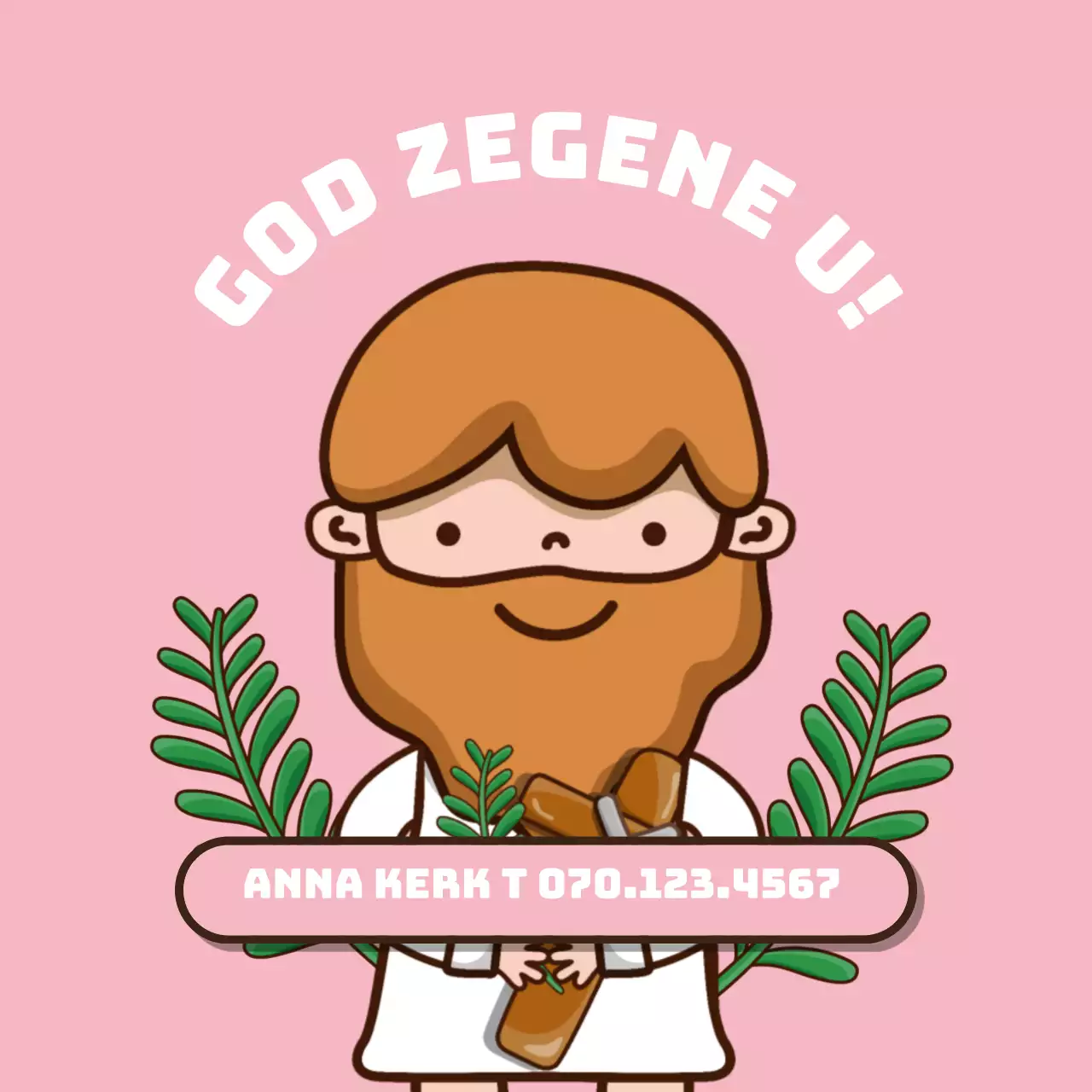 Roze schattig karakter illustratie kerk