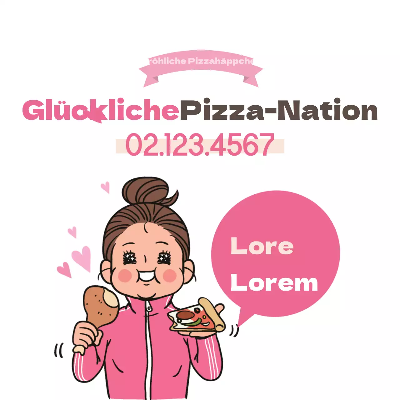 Glückliche Pizza-Nation