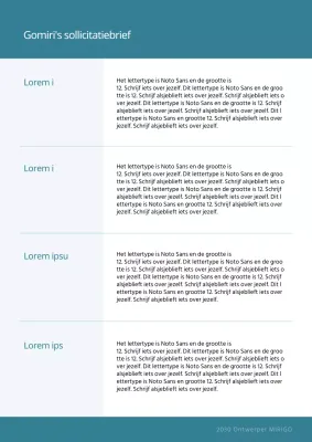 Een groene, heldere, duidelijke sollicitatiebrief