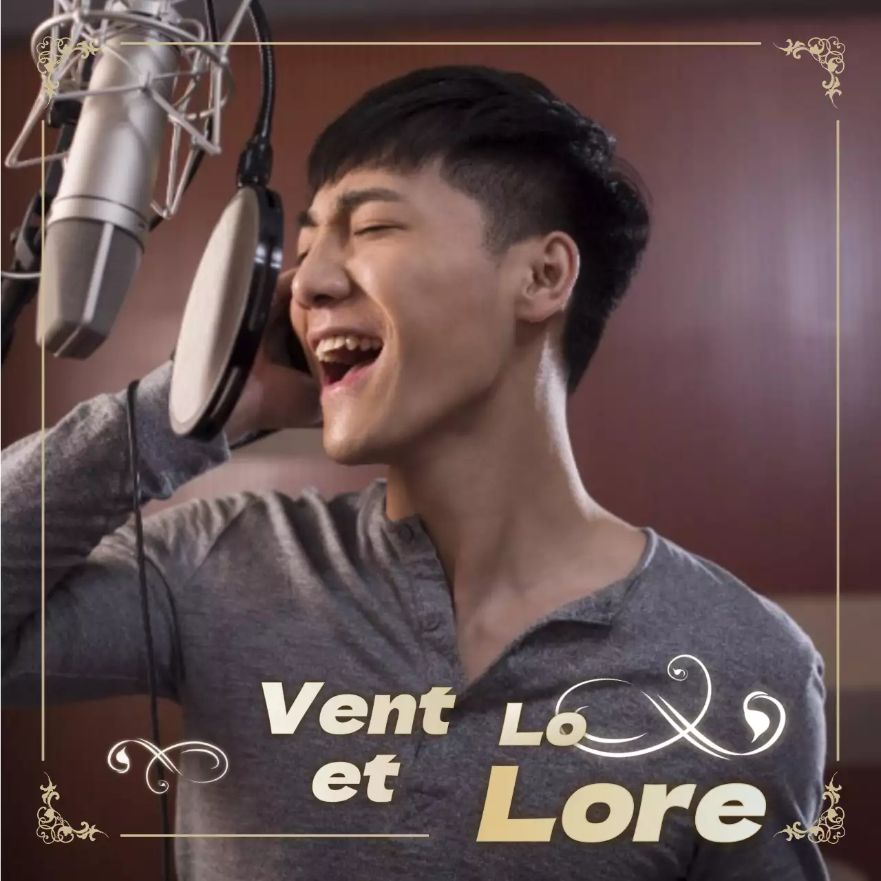 Concept avec cadres luxueux et photos de célébrités