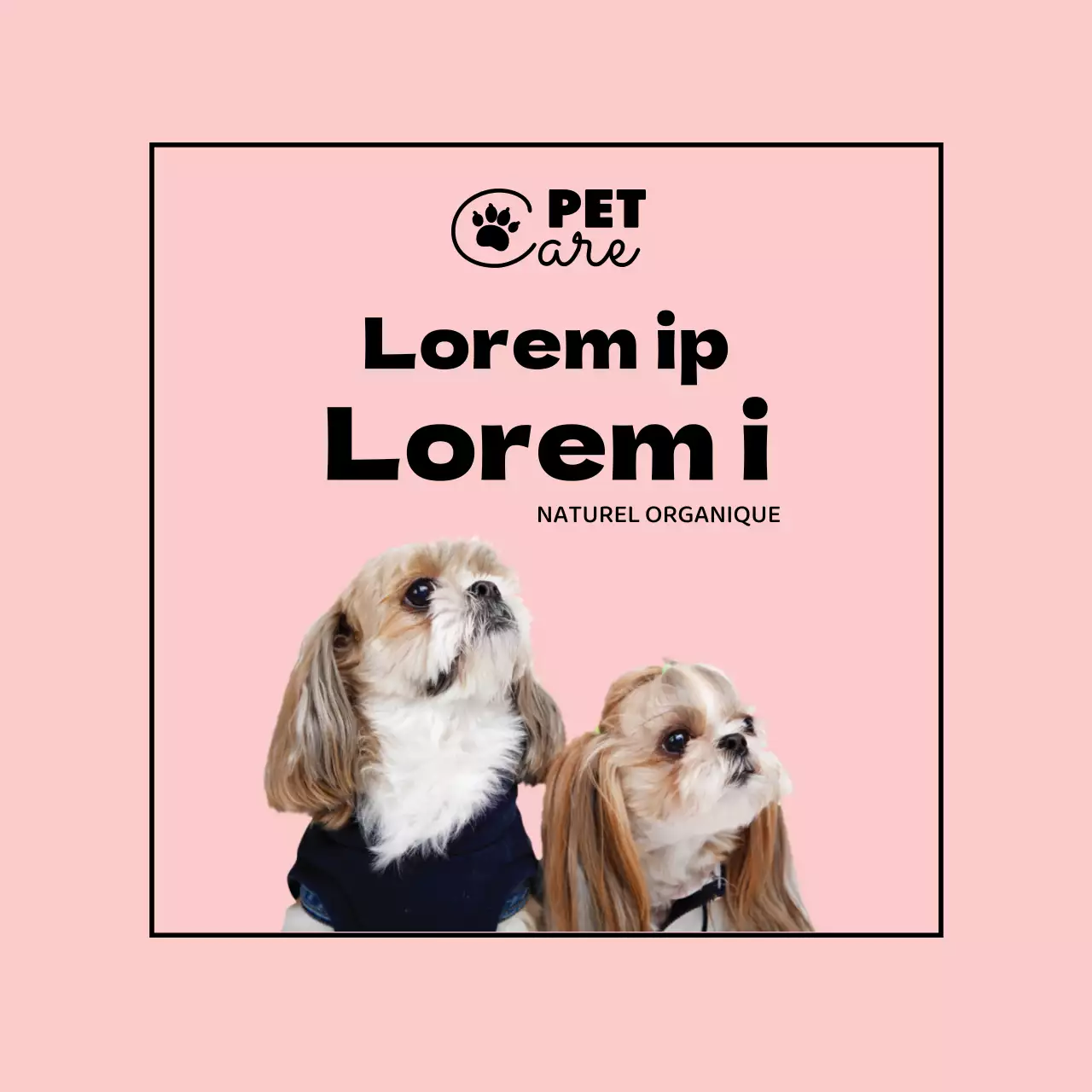 logo rose photo étiquette simple pour animaux de compagnie