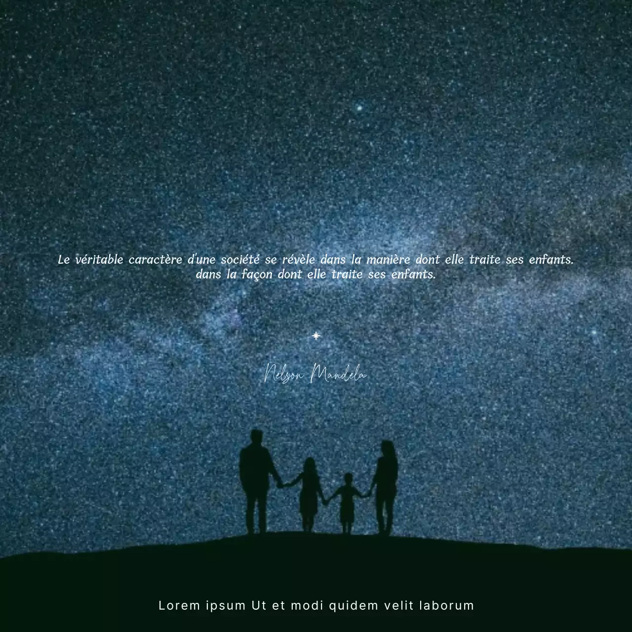 Citations derrière la photo Concept : Journée de prévention des abus envers les enfants