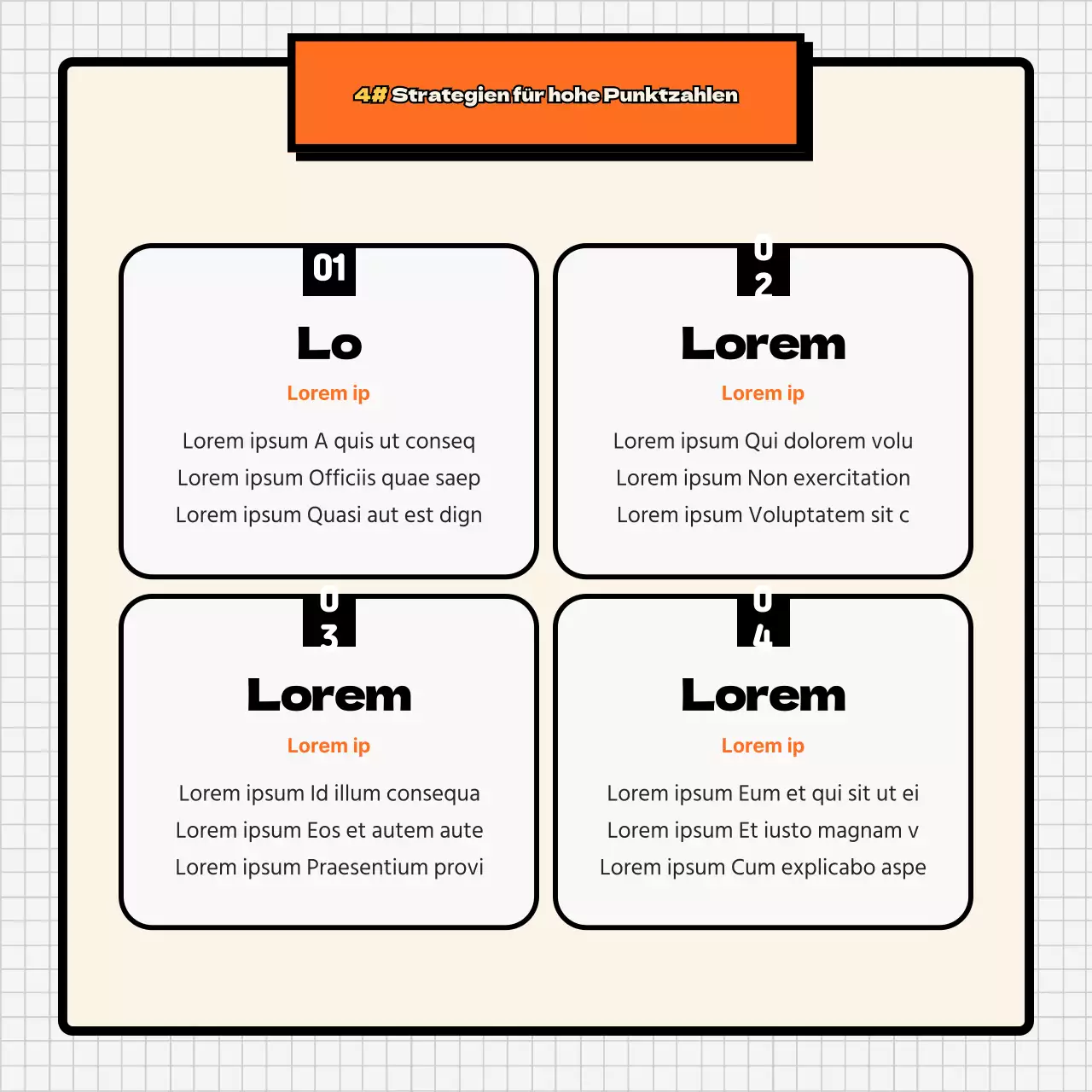 Orangefarbene und fleischfarbene endokrine Analyse CardNews