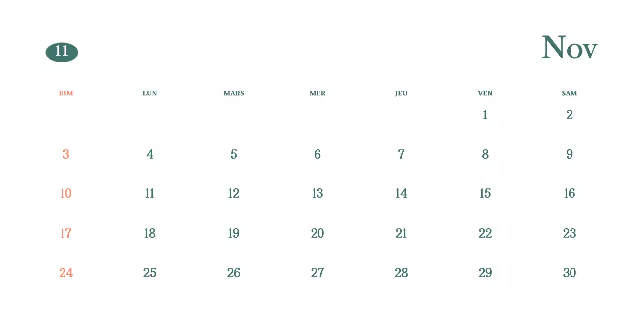 Calendrier des cafés avec recommandation de la boisson du mois