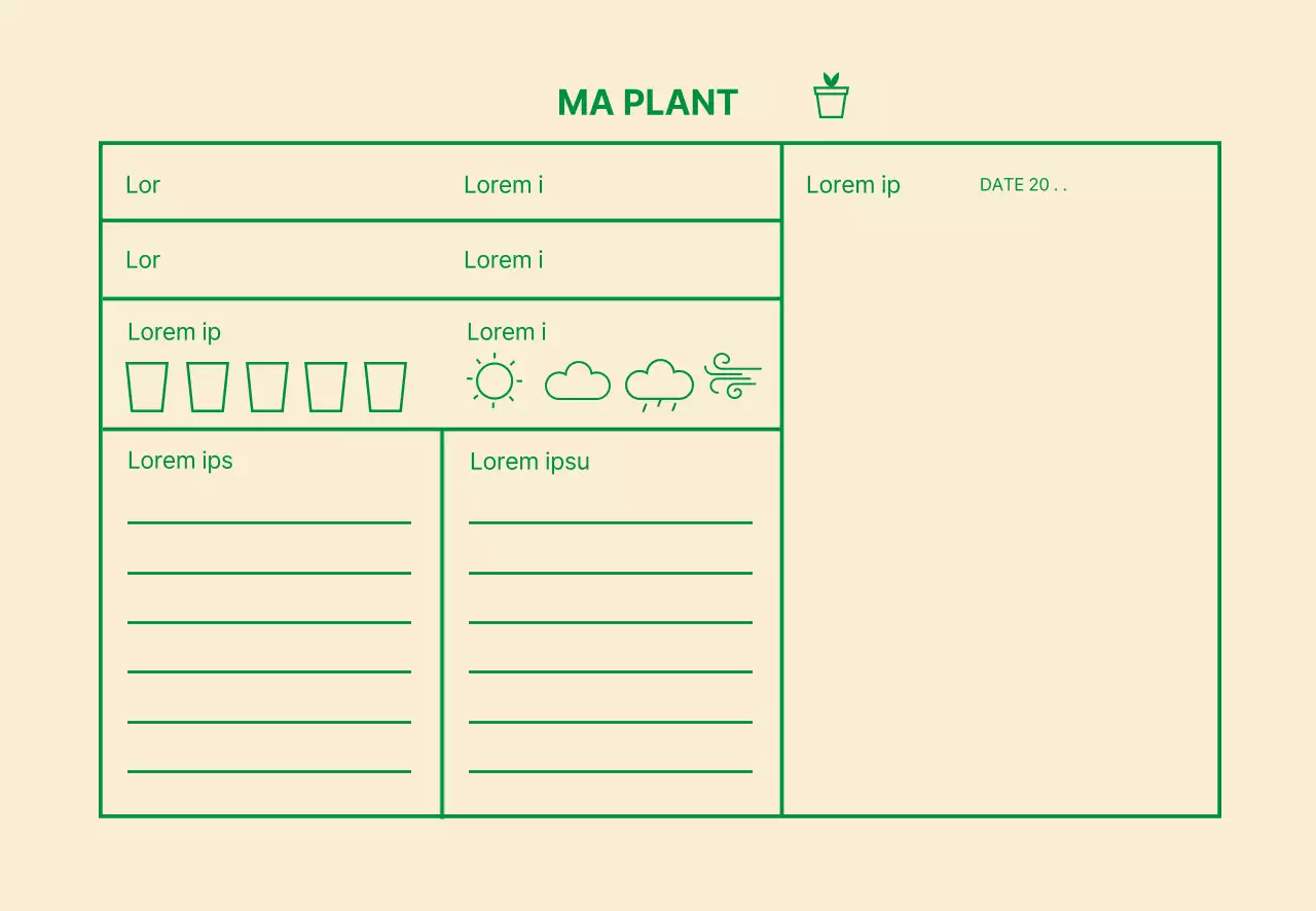 Icône verte Histoire simple