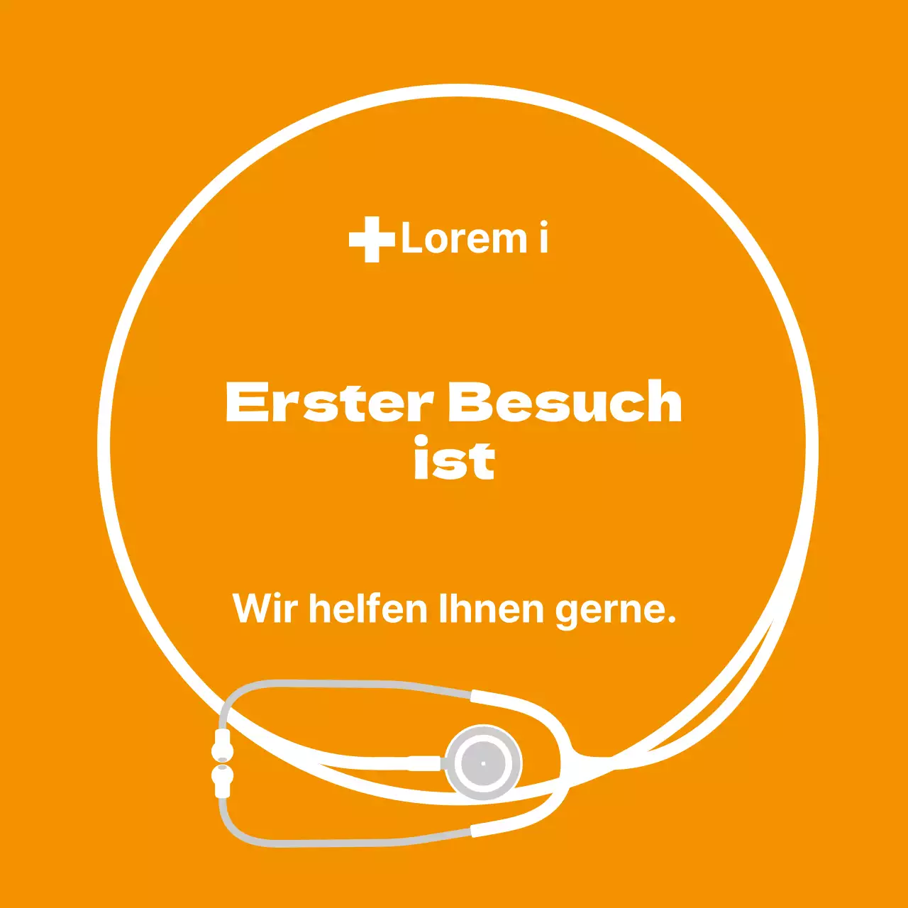 Orange einfache Illustration allgemeine Krankenhaus Etikett