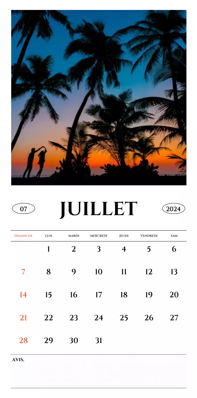 Calendrier mural de style simple avec concept de photographie de voyage émotionnelle en noir et blanc