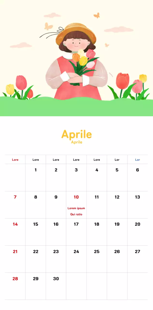 Un calendario di Capodanno caldo e illustrato