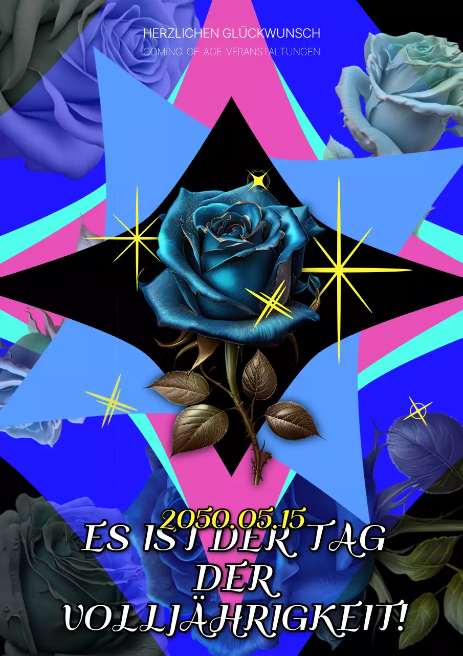 Blue Rose Feier zur Volljährigkeit