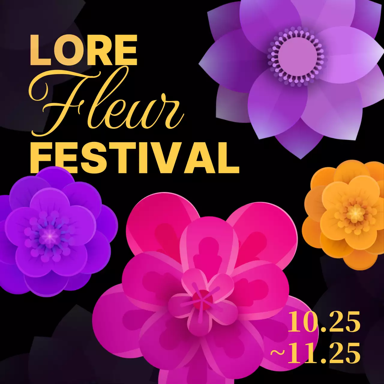 Un festival de jaune et de violet