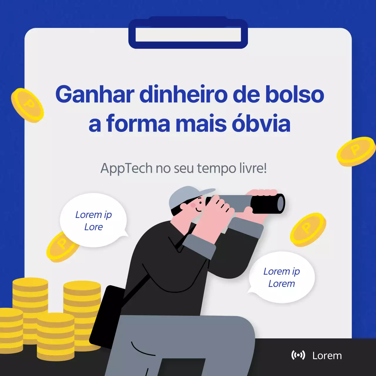 Descrição do canal da AppTech Tips do Blue and Yellow's College Life