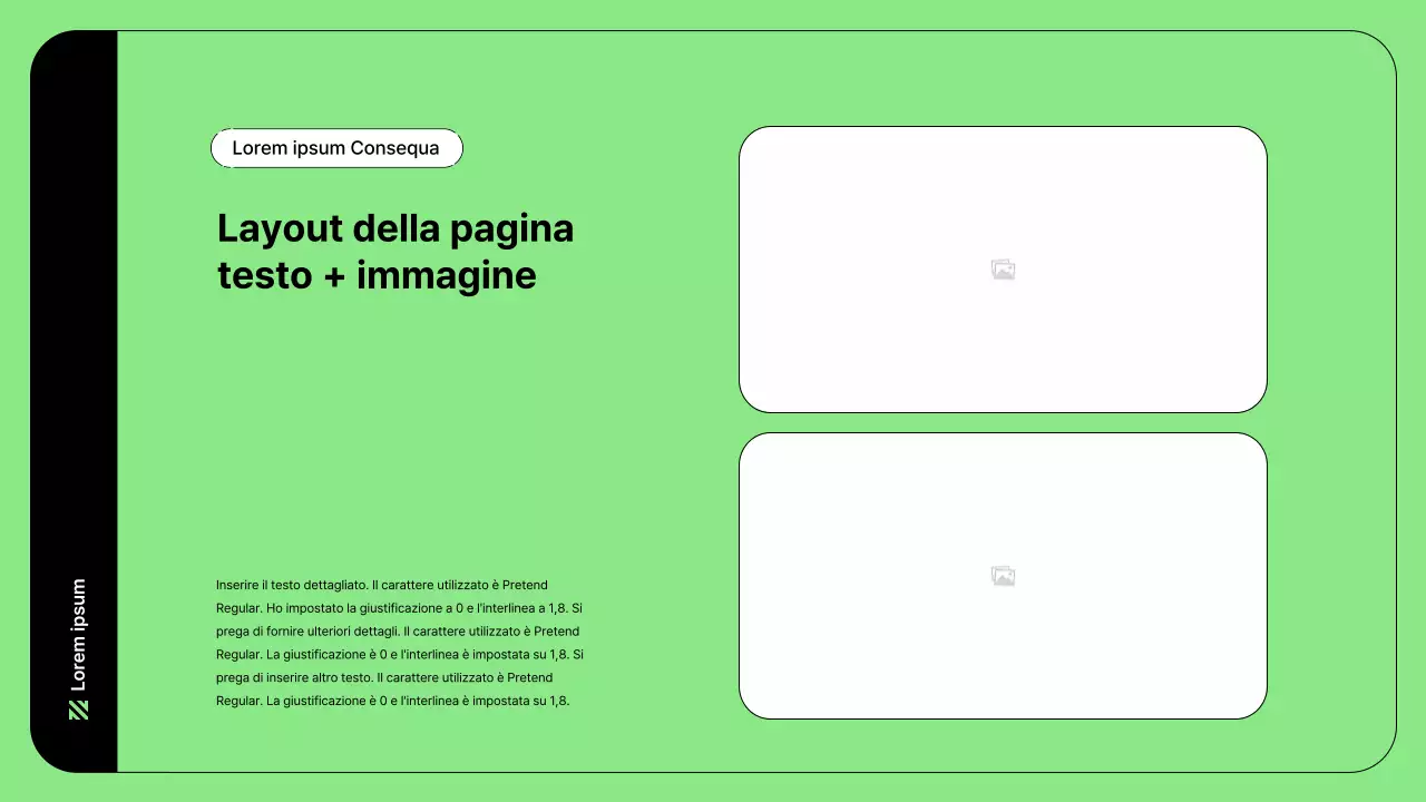 Illustrazione aziendale con linee semplici in verde