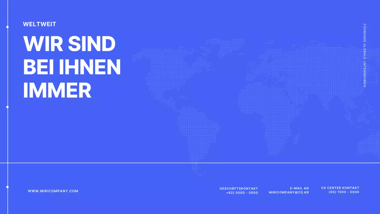 Grundlinienkonzept in Blau und Weiß Unternehmensprofil