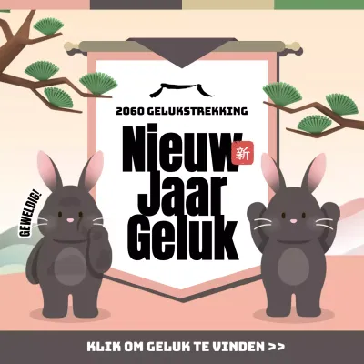 Een schattig concept met een levendige roze tint Zie je fortuin voor oudejaarsavond