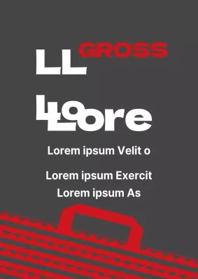 Bewerben Sie eine Veranstaltung mit einer roten und grauen Einkaufstasche