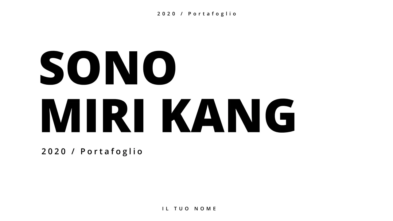 Un portfolio semplice in bianco e nero