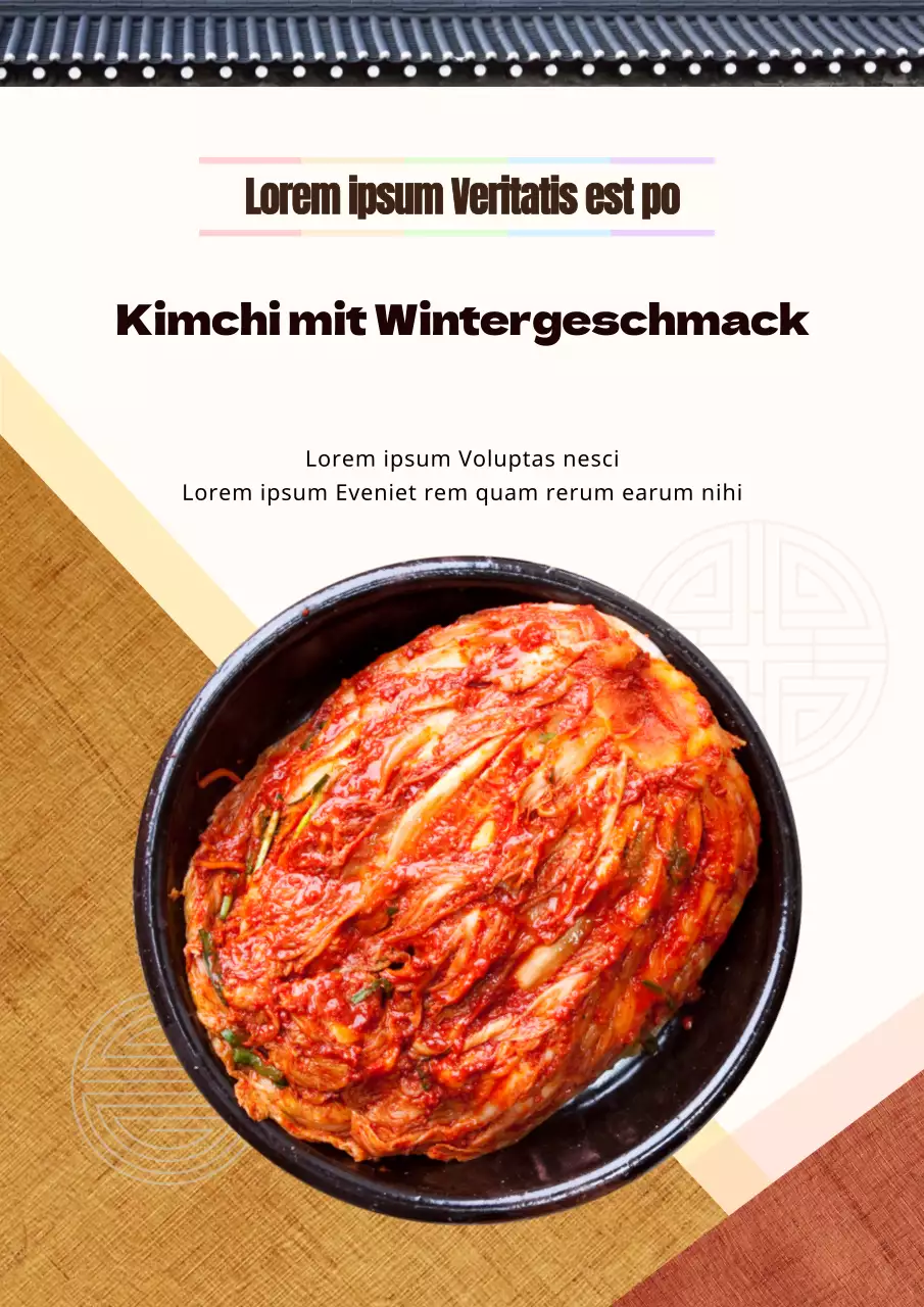 Kimchi-Werbeplakat