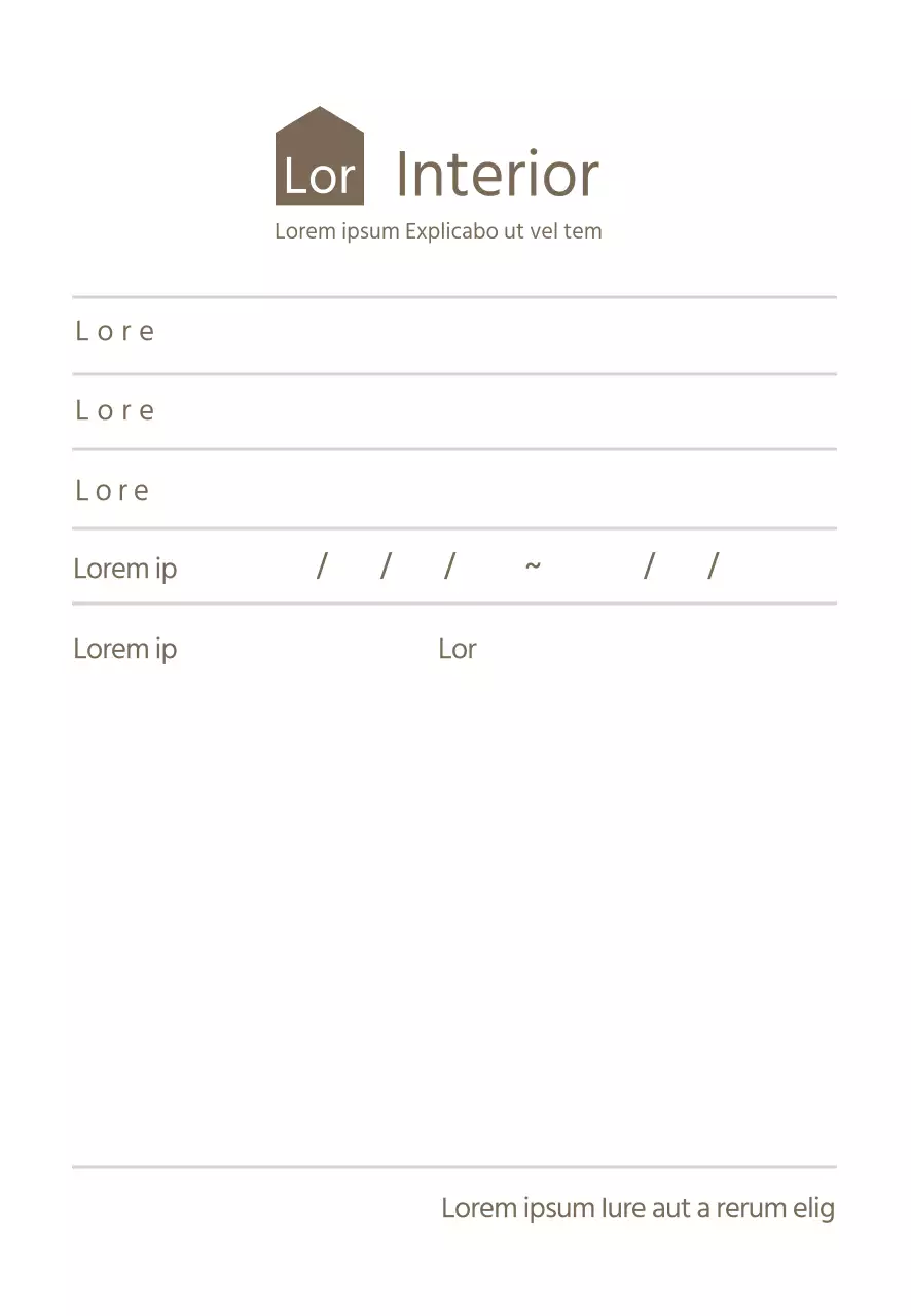 icono marrón notas interiores sencillas