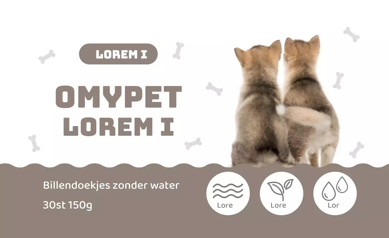 Maroon Schattige Billendoekjes Etiketten