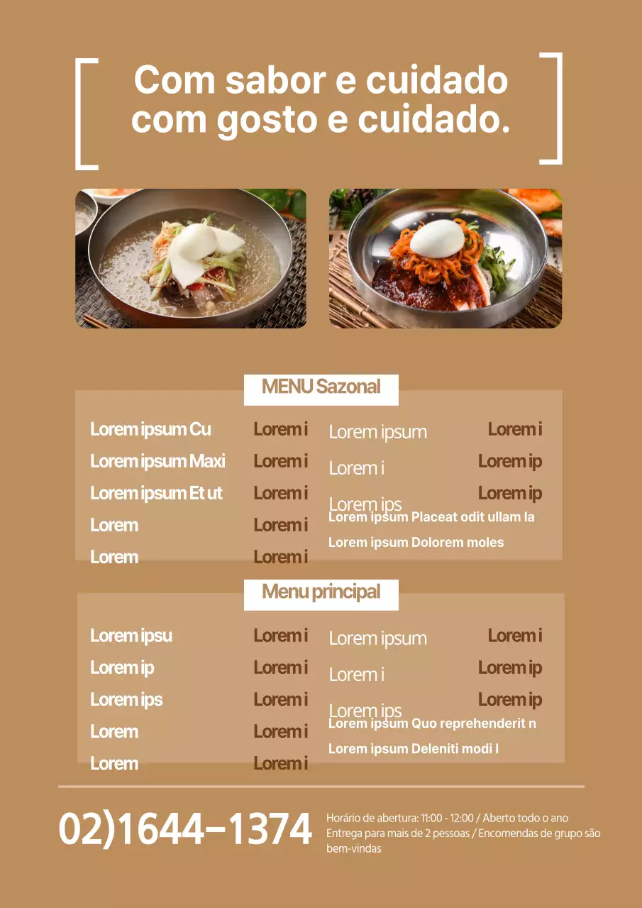 Menus de refeições
