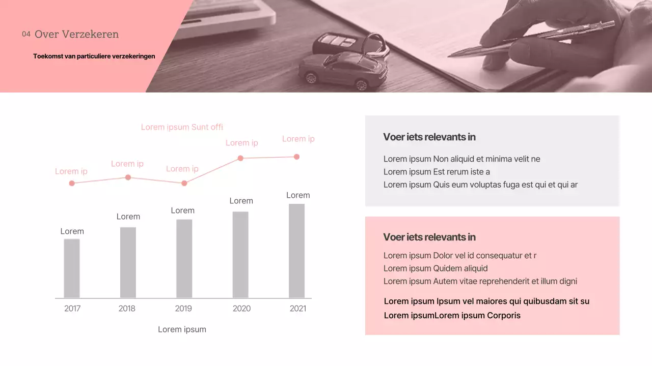Presentatie van theorieën en voorbeelden van roze en grijze tinten van particuliere verzekeringen en hun vooruitzichten