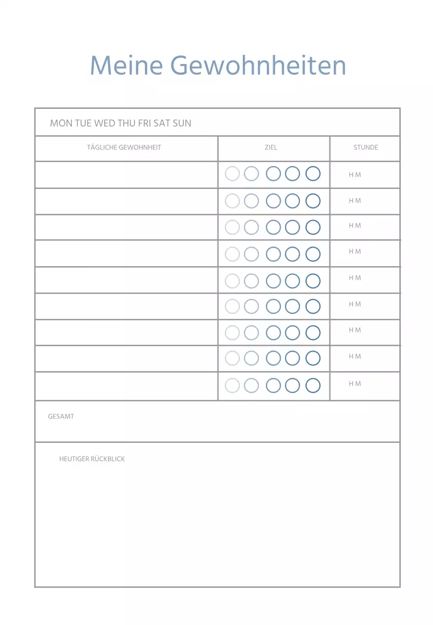 Blue Lines Einfacher Planer