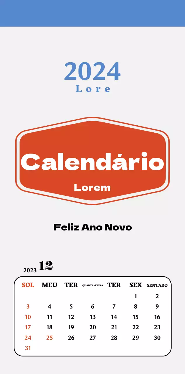 Calendário de memória com bases para copos retro vermelhas e azuis