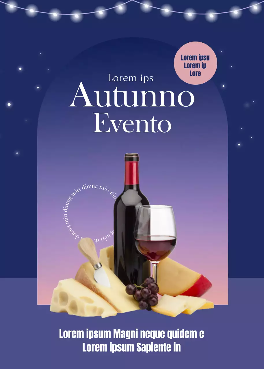 Sala privata per cene romantiche a base di vino