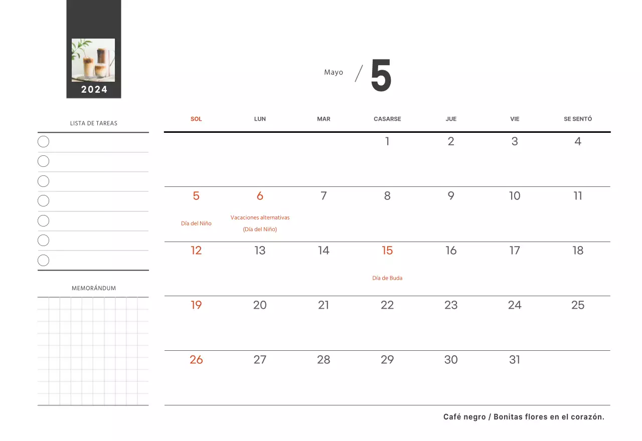 Un café sentimental blanco y marrón