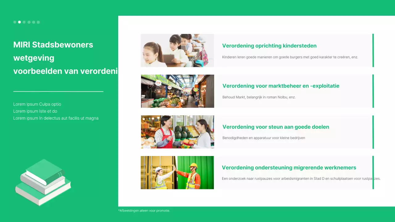 Eenvoudige, groene, gemeentelijke evenementen promoten