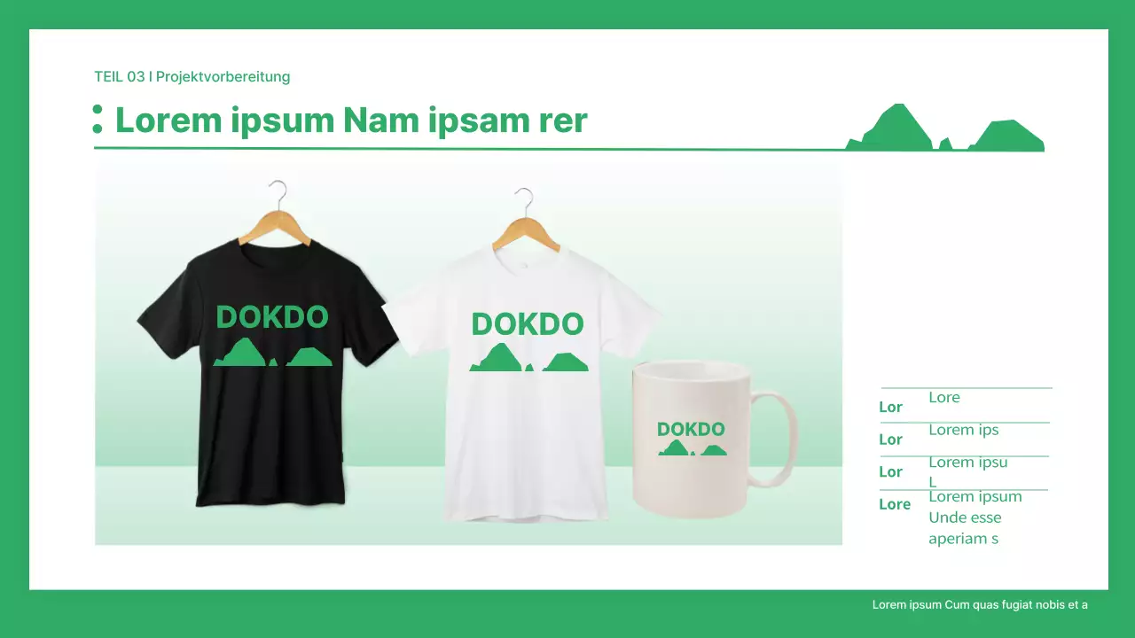 Startup-Finanzierungsprojekt Pitch in Weiß und Grün