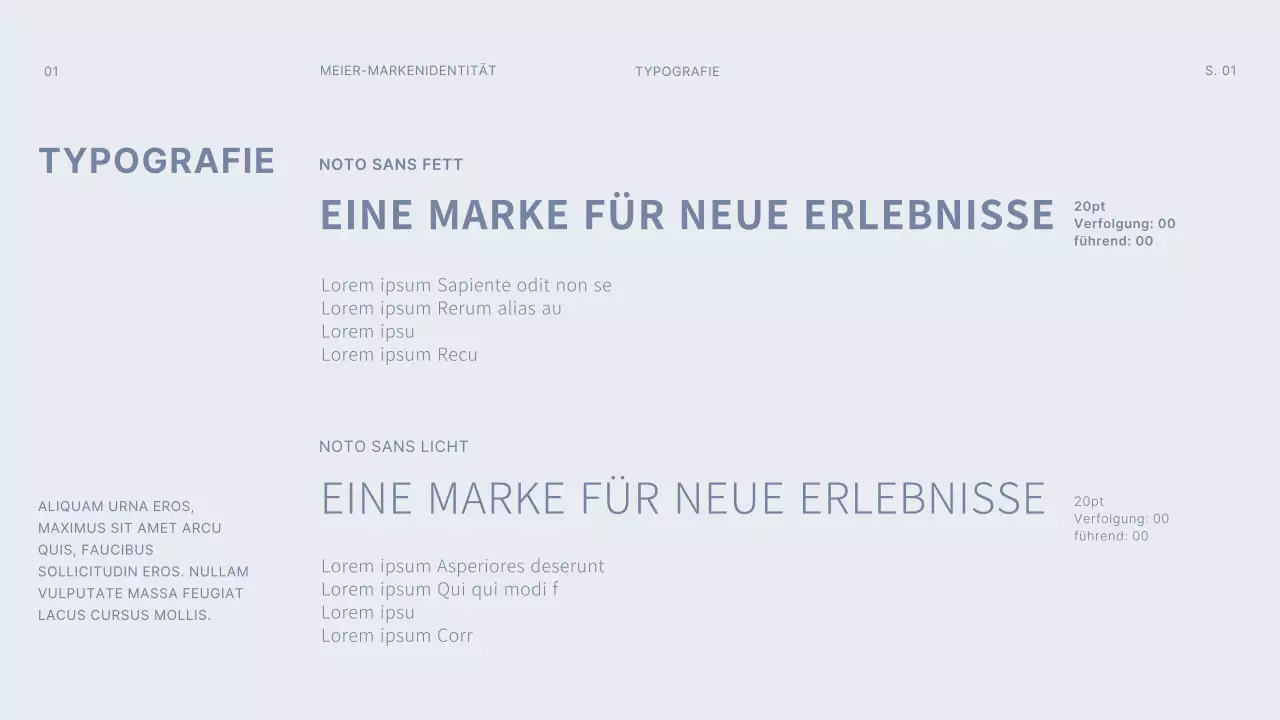 dunkelgrau hellblau gridconcept simple branding guideline